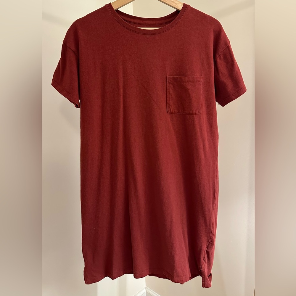 SO Women’s Burgundy T-Shirt Dress